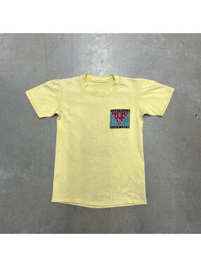 Vintage 90s Billabong Australia Graphic Surfing T-Shirt Extra Small Yellow